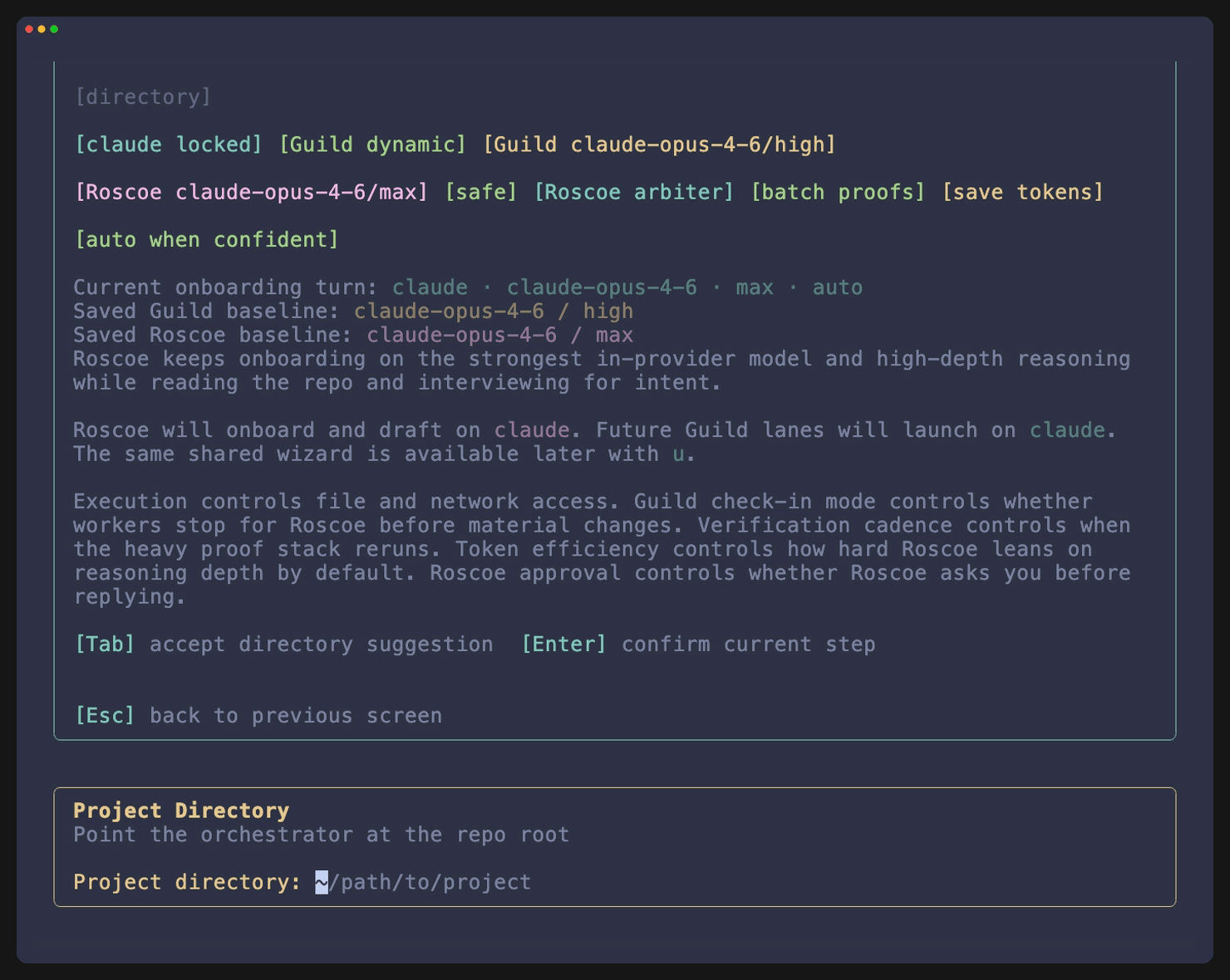 Roscoe onboarding walkthrough